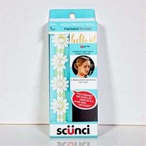 Scunci Hollywood Roll Hairband for Kids in Daisy Floral, 1 pc - NIP